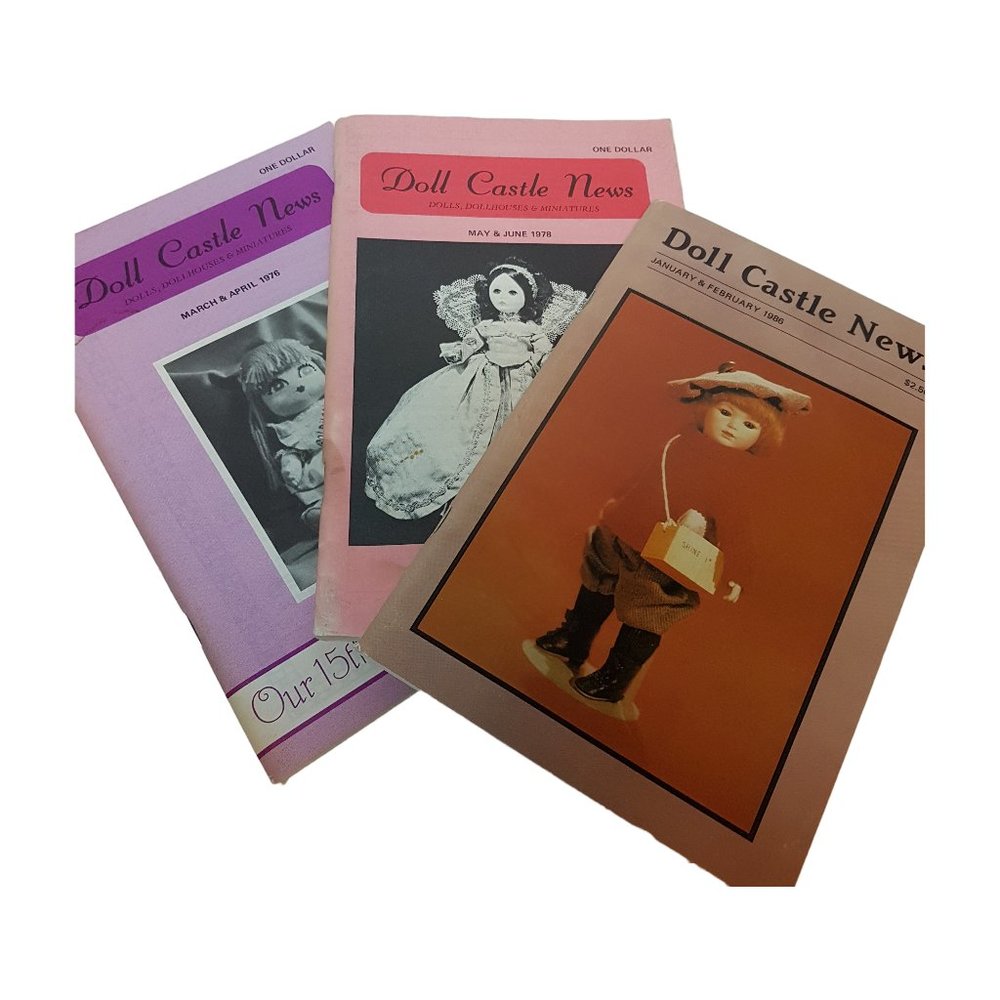 Vintage 1970s, 1980s DOLL CASTLE NEWS Issues Doll Collector Magazine Collection